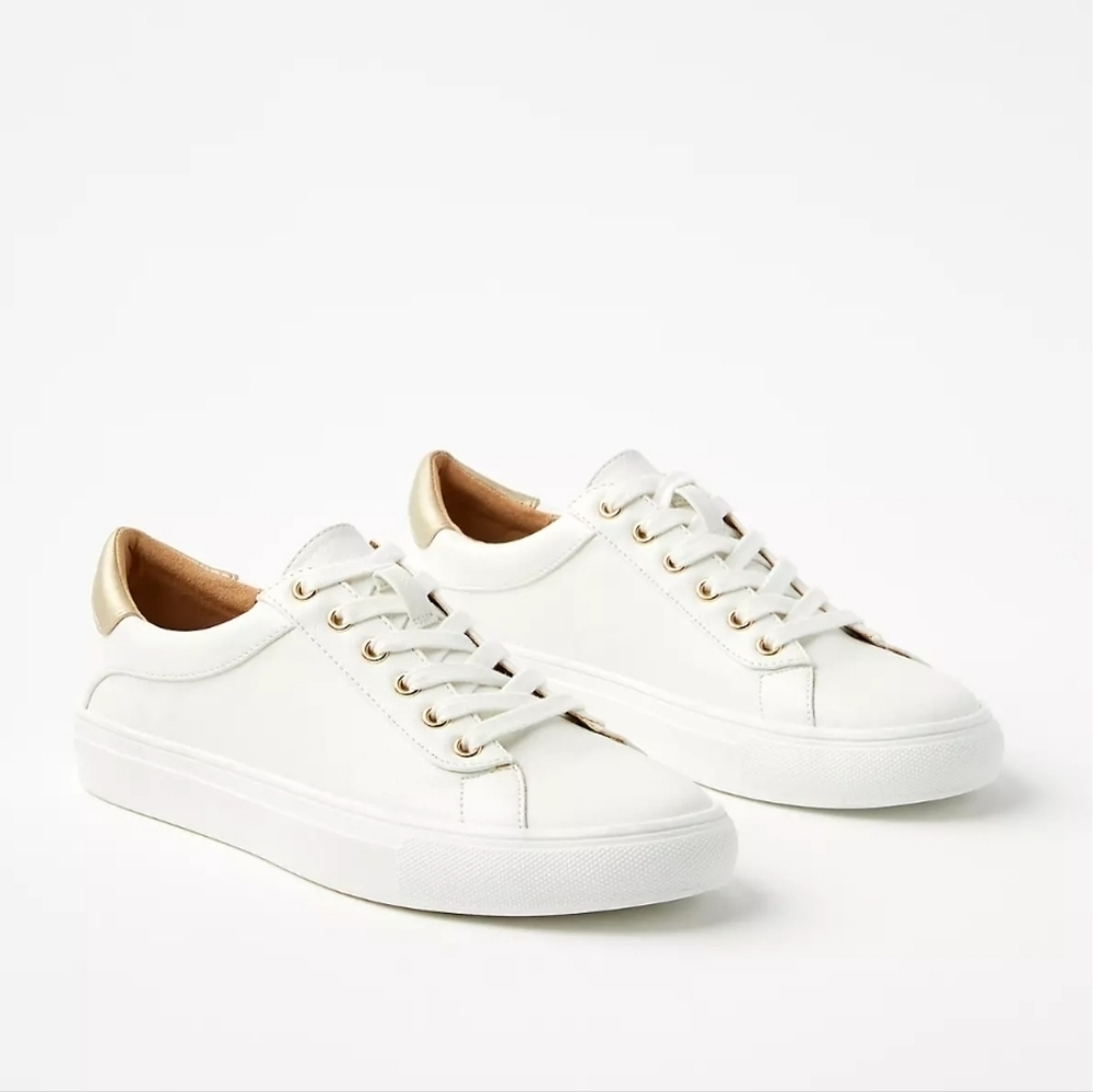 LOFT Whisper White Everyday Lace Up Sneakers - Picture 2 of 9